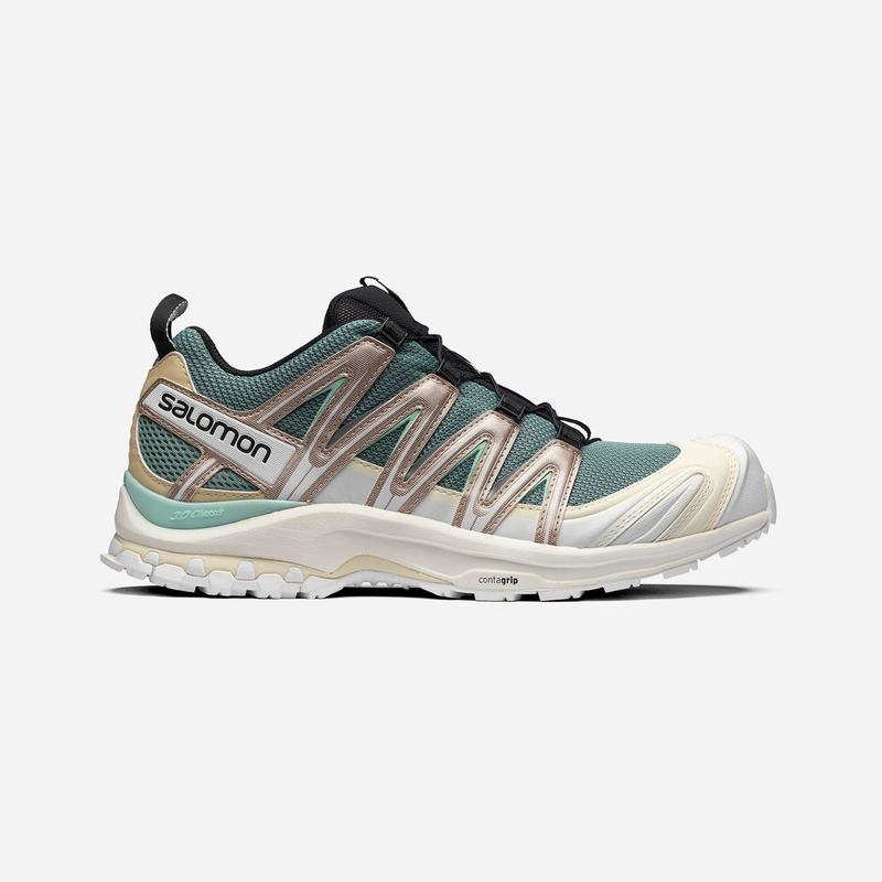 Salomon Singapore Mens Trail Running Shoes - XA PRO 3D Turquoise/Brown Turquoise | 84271-VJPZ